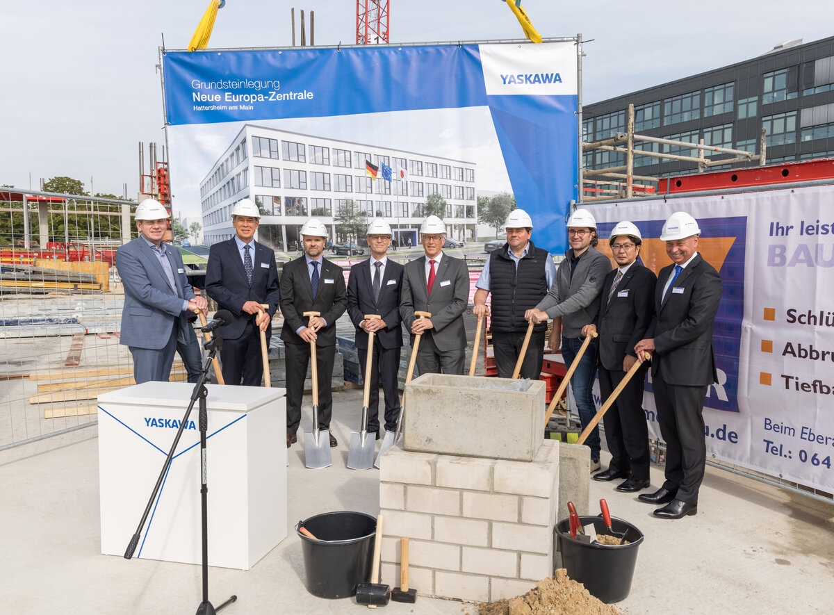 Yaskawa lays the cornerstone for the new European headquarters in